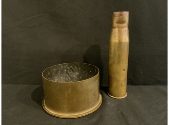 Military Shell Dish And Tall Shell