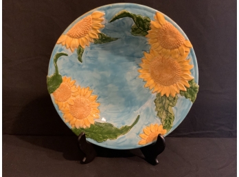 Hand-Painted Sunflower Bowl