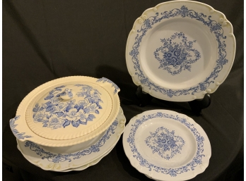 Mixed Lot Blue Flower  Dish Ware