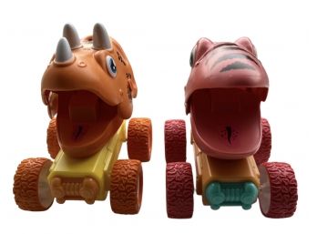 Lot Of 2 Dinosaur Toy Cats Cars