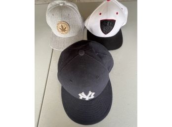 Lot Of 3 Hats Nets, Yankee, Luck Brand
